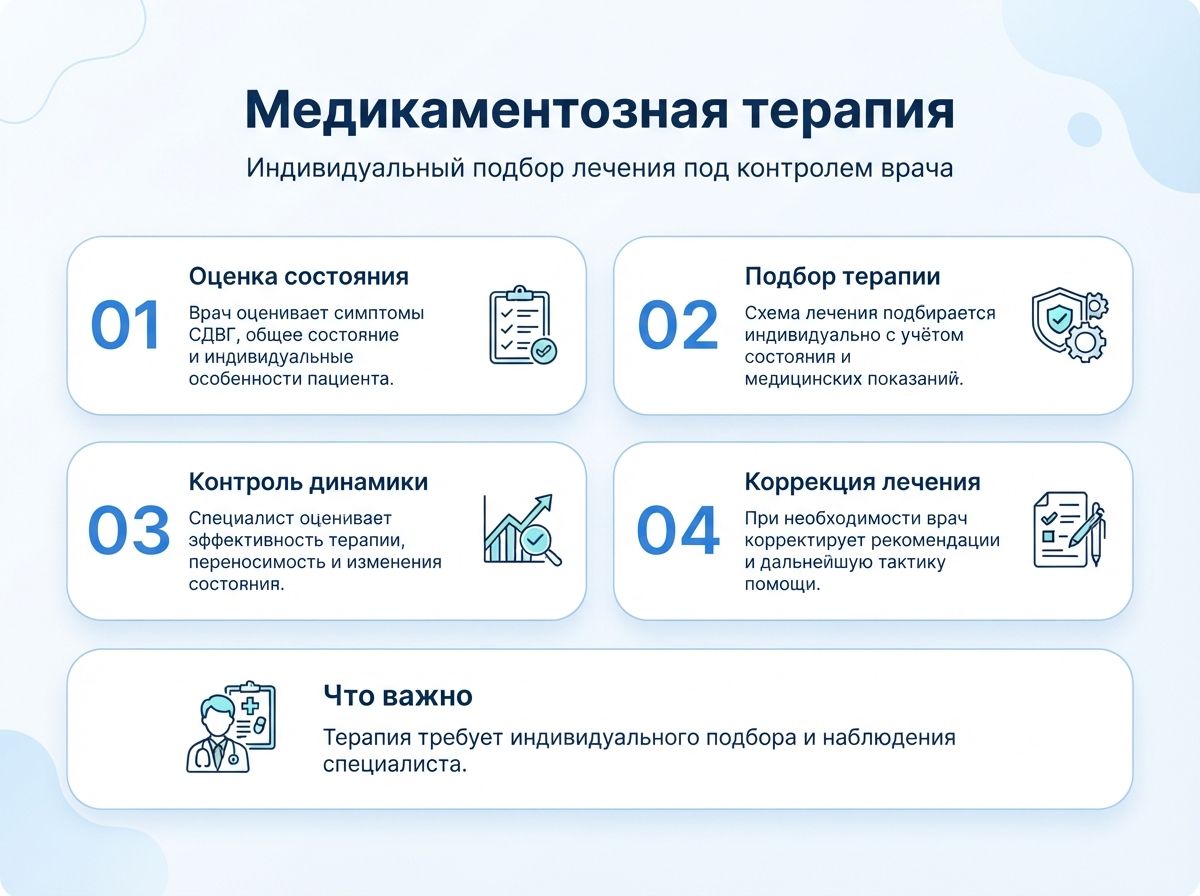Лечение СДВГ в Благовещенске у детей и взрослыхинфографика